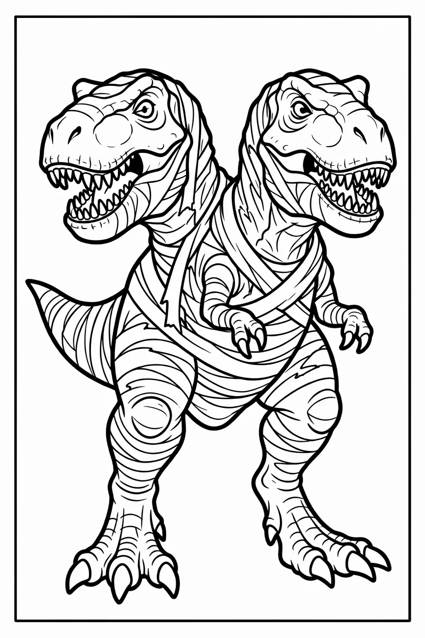 Desenhos de T-Rex para Imprimir e Colorir