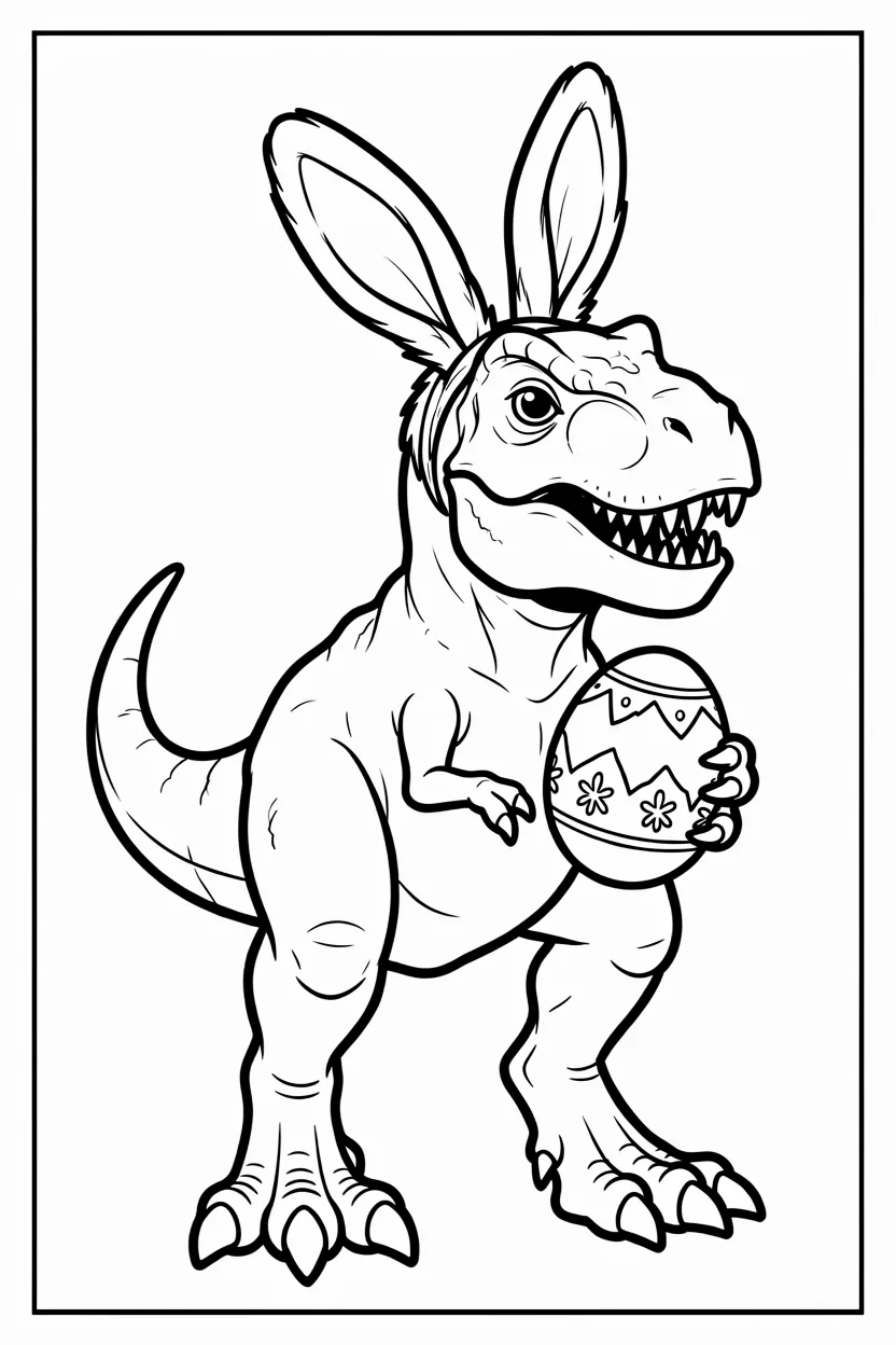Desenhos de T-Rex para Imprimir e Colorir