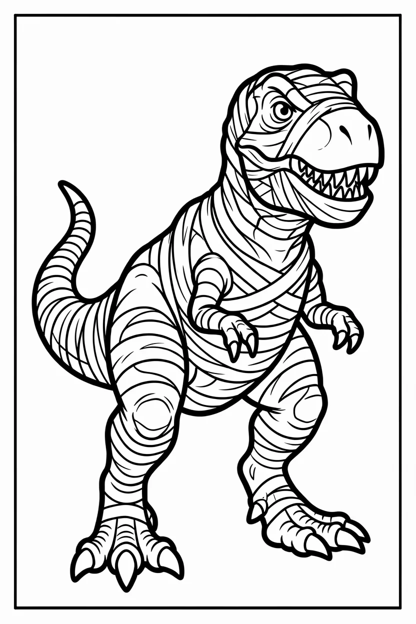 Desenhos de T-Rex para Imprimir e Colorir
