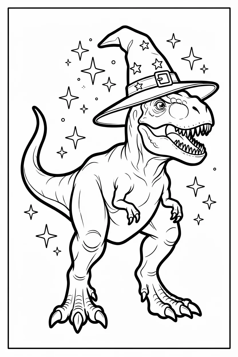 Desenhos de T-Rex para Imprimir e Colorir
