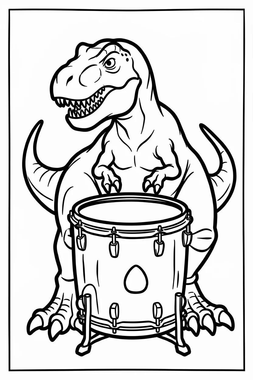 Desenhos de T-Rex para Imprimir e Colorir