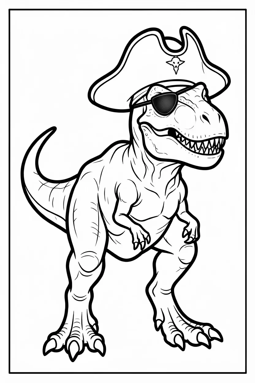 Desenhos de T-Rex para Imprimir e Colorir