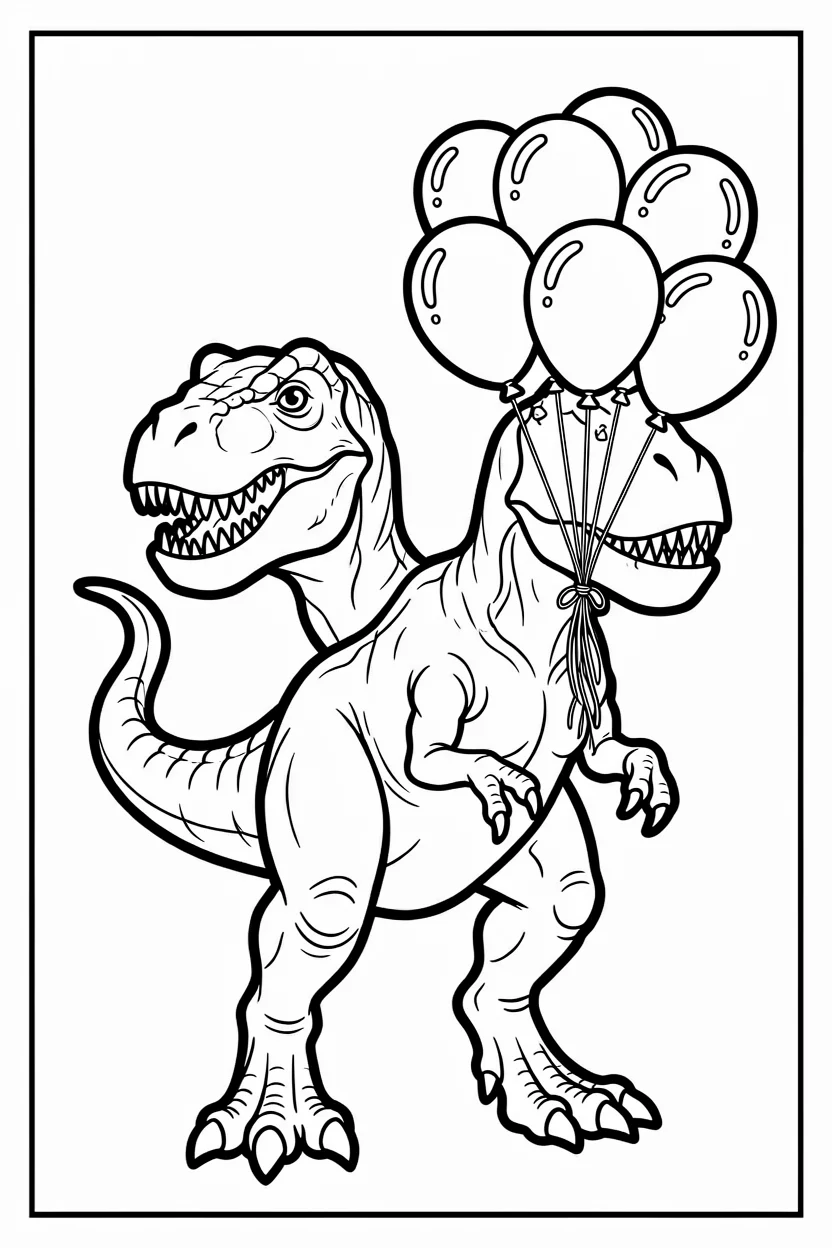 Desenhos de T-Rex para Imprimir e Colorir