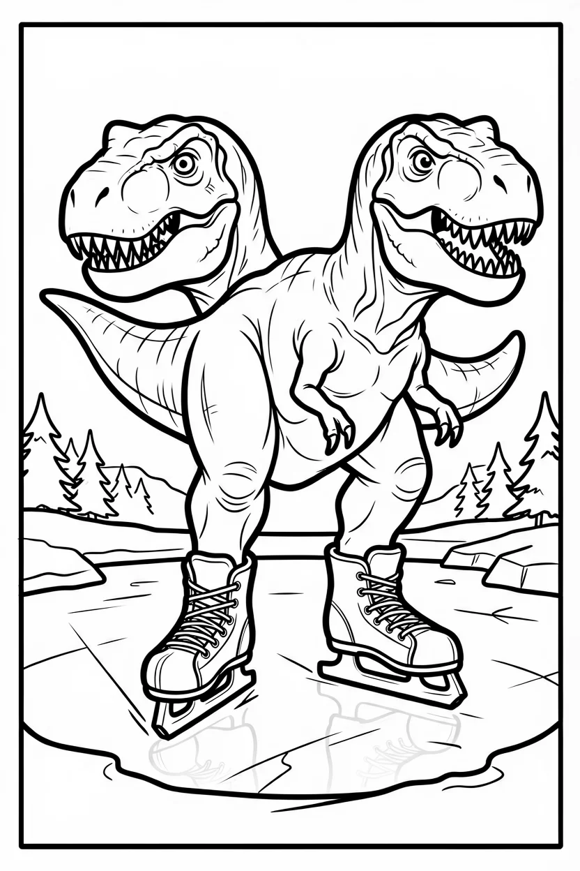 Desenhos de T-Rex para Imprimir e Colorir