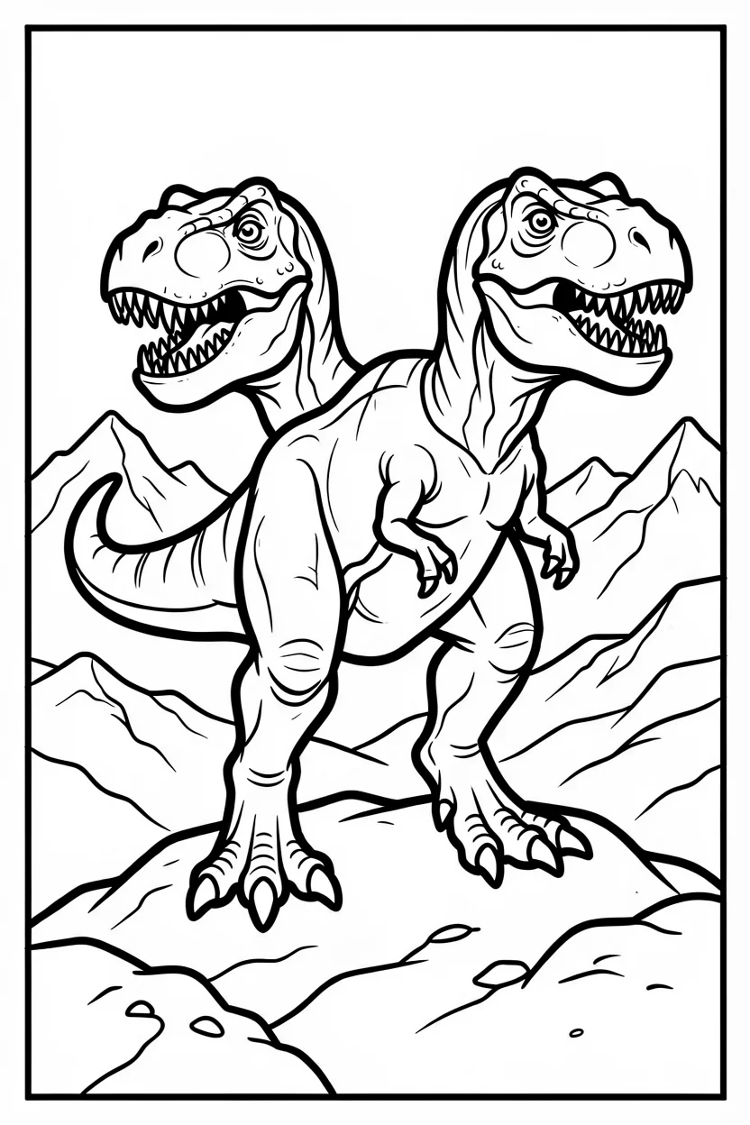 Desenhos de T-Rex para Imprimir e Colorir