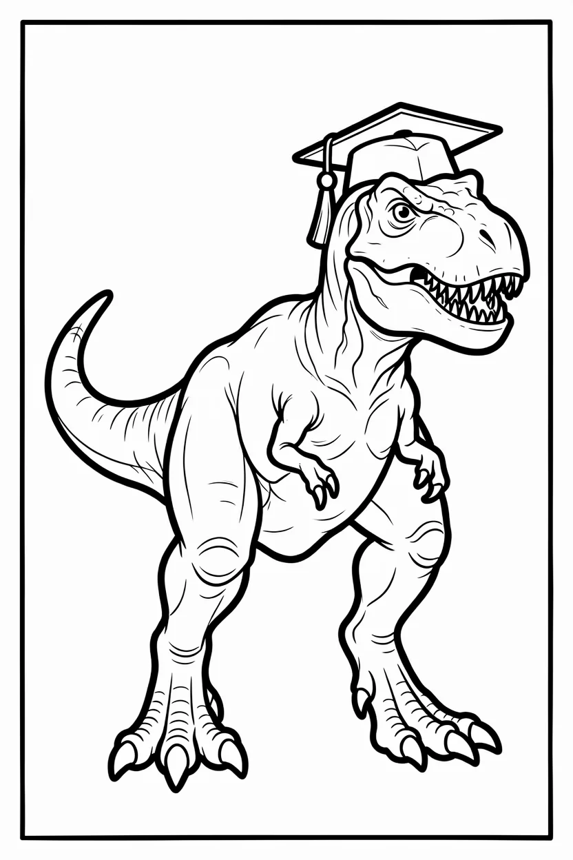 Desenhos de T-Rex para Imprimir e Colorir