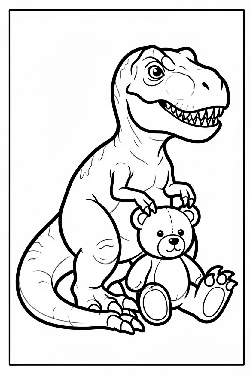 Desenhos de T-Rex para Imprimir e Colorir