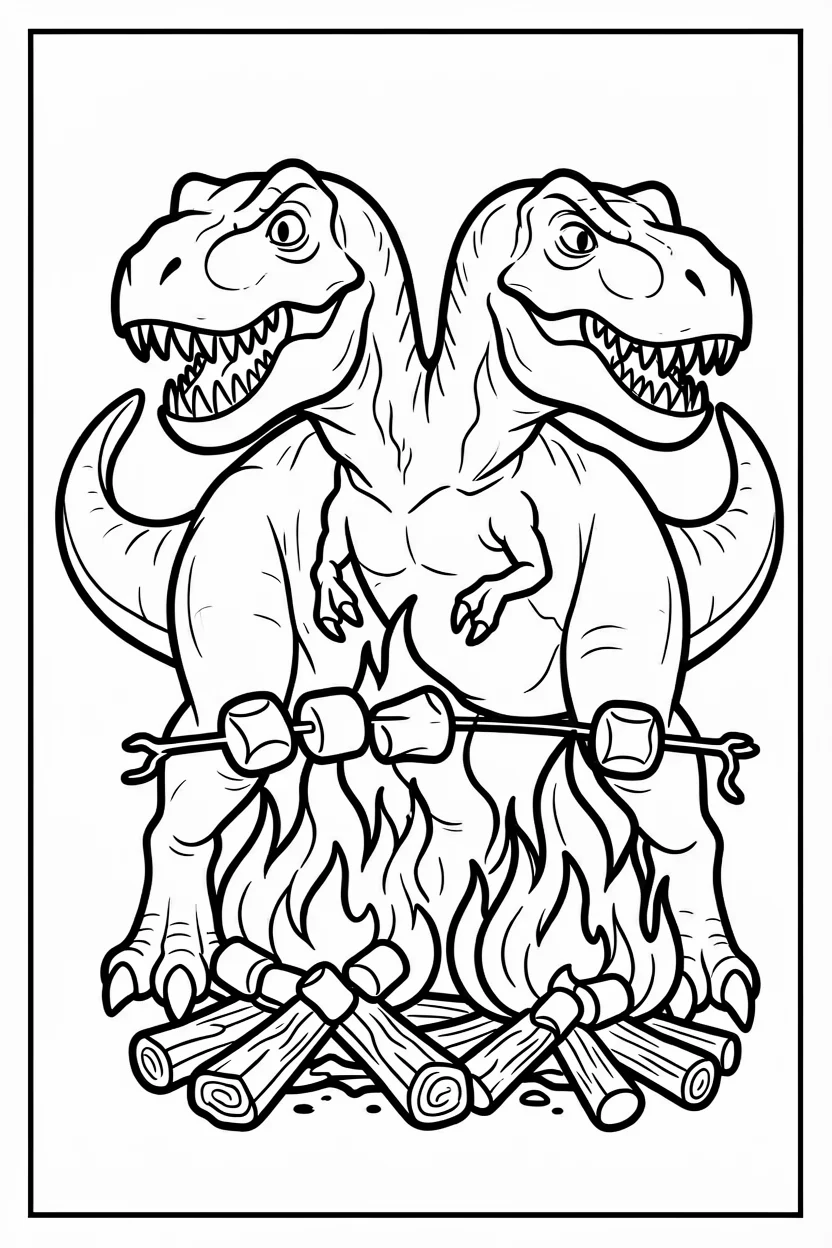 Desenhos de T-Rex para Imprimir e Colorir