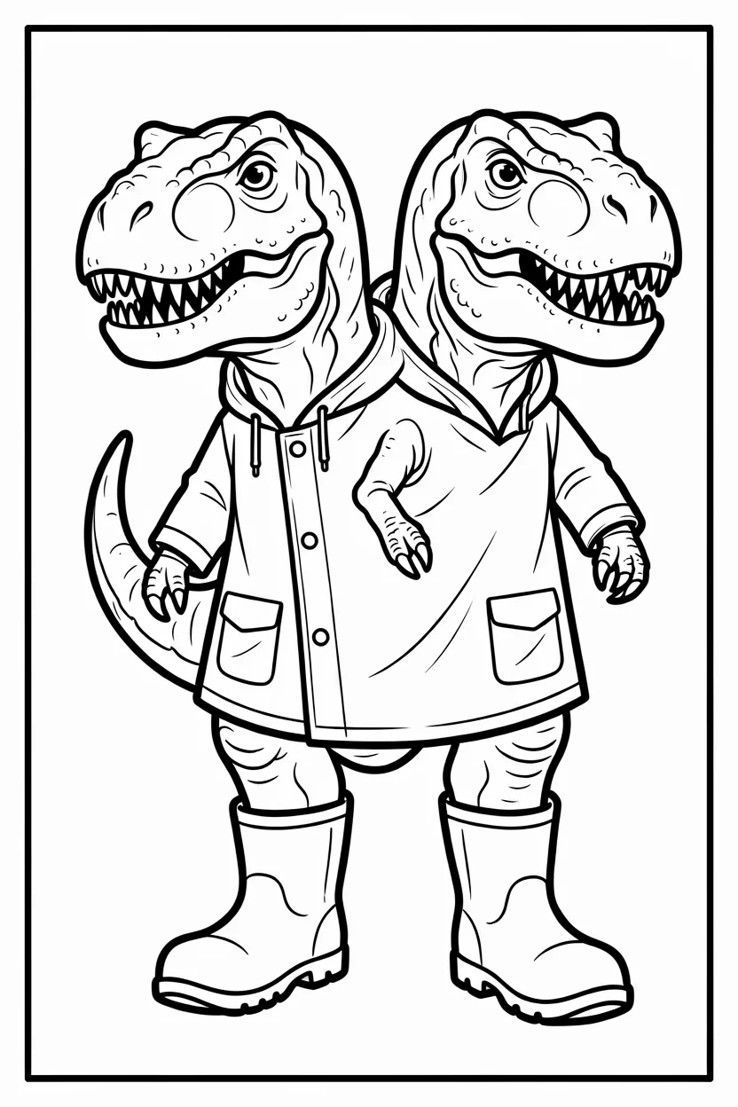 Desenhos de T-Rex para Imprimir e Colorir