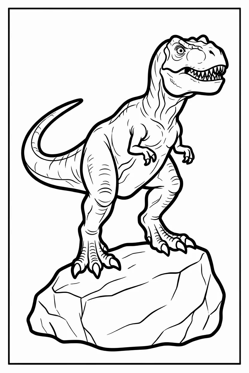 Desenhos de T-Rex para Imprimir e Colorir
