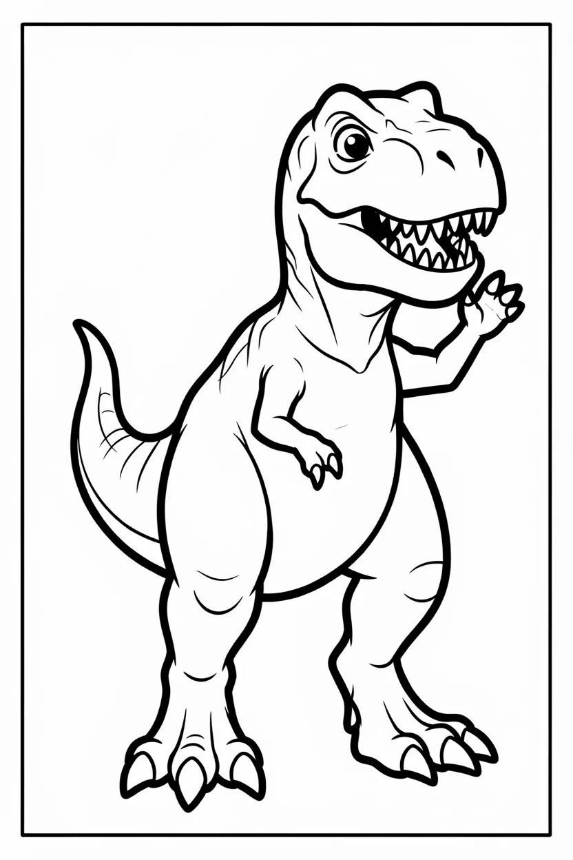 Desenhos de T-Rex para Imprimir e Colorir