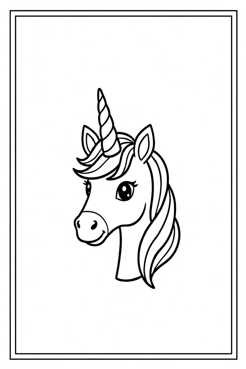 Desenho de Unicu00f3rnio com Flores Para Imprimir e Colorir