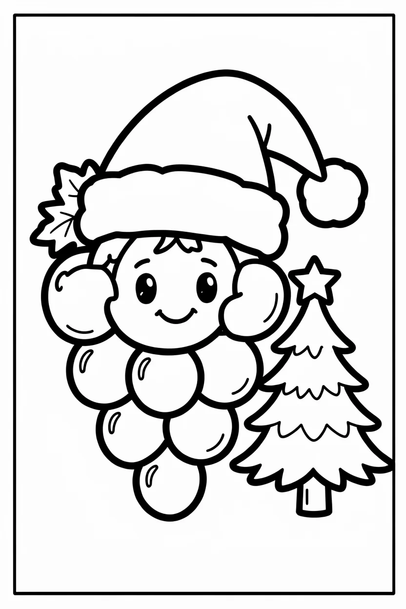 Desenhos de Uva para Imprimir e Colorir
