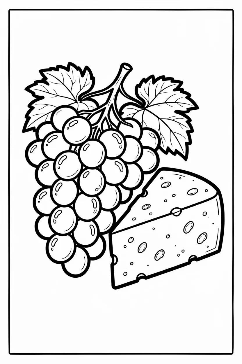 Desenhos de Uva para Imprimir e Colorir