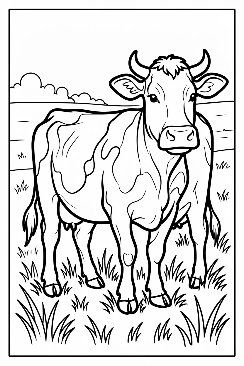 Desenhos de Vaca para Imprimir e Colorir