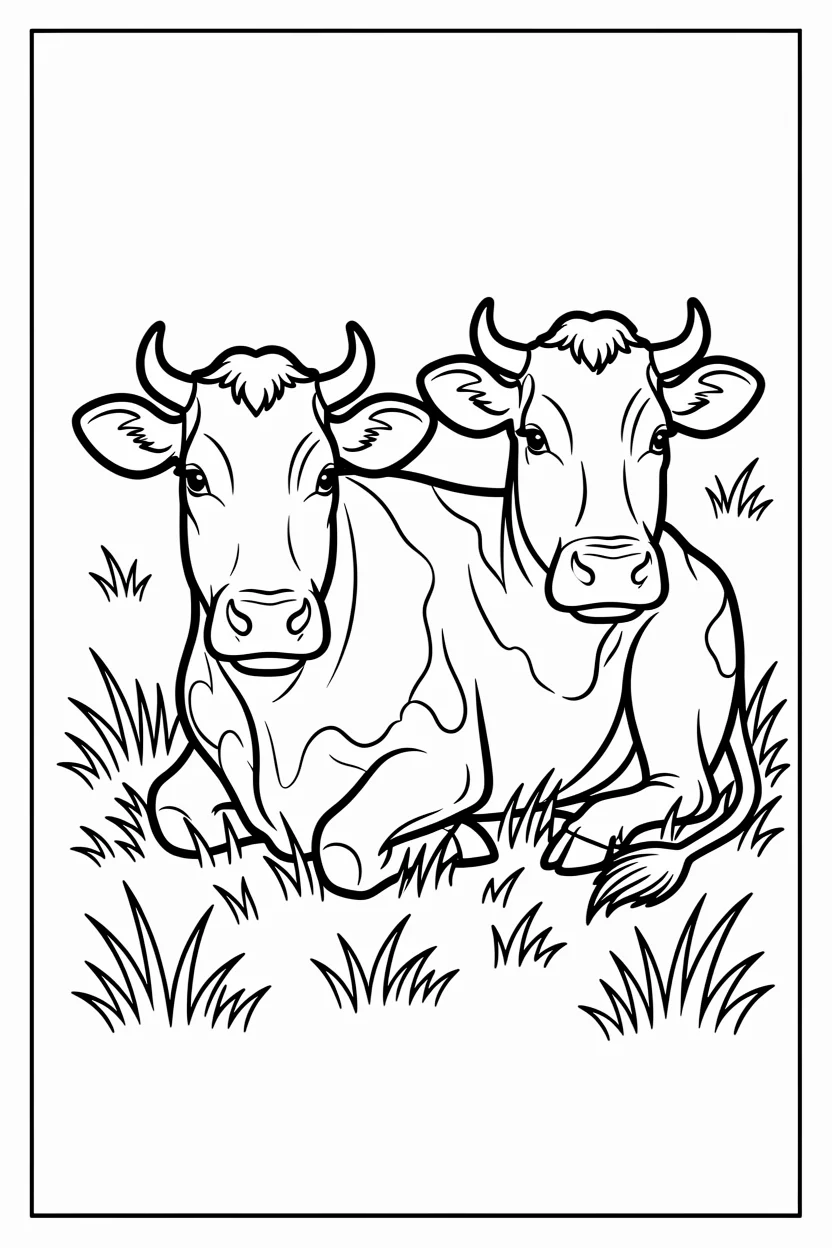 Desenhos de Vaca para Imprimir e Colorir