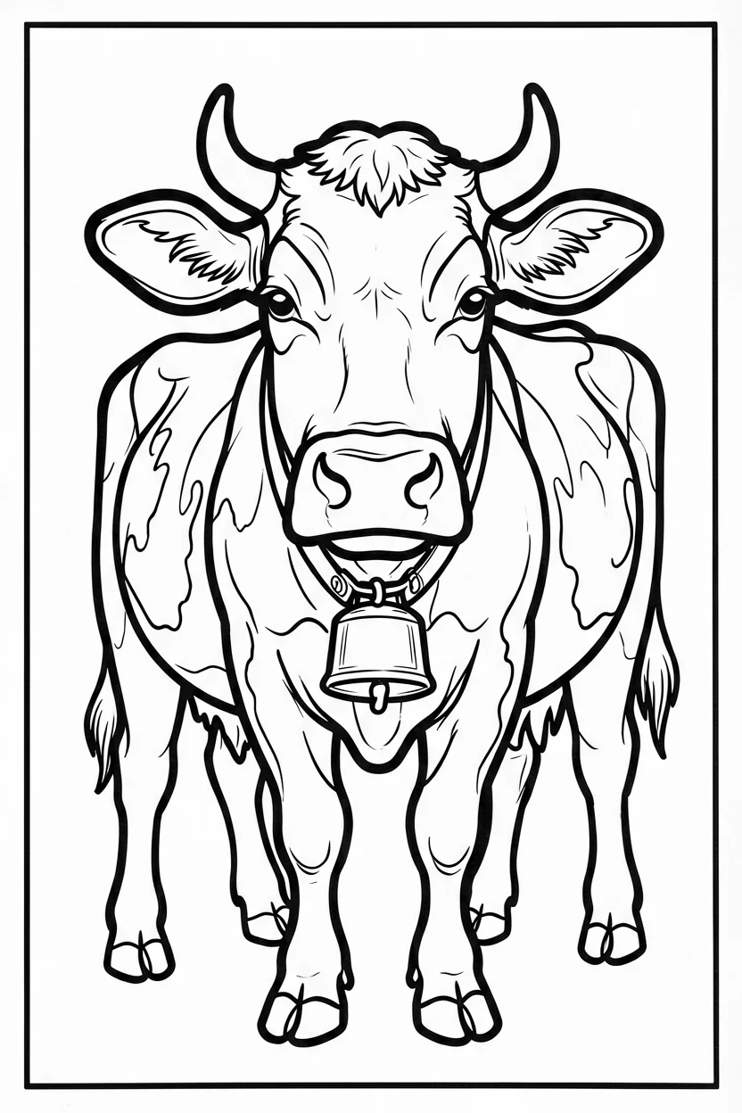 Desenhos de Vaca para Imprimir e Colorir