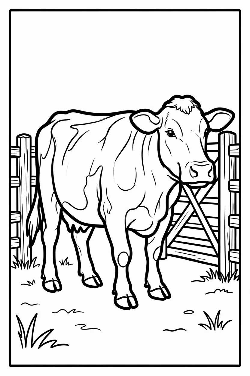 Desenhos de Vaca para Imprimir e Colorir