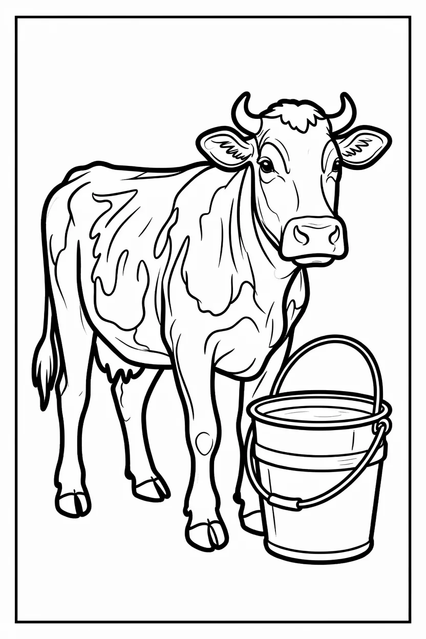 Desenhos de Vaca para Imprimir e Colorir