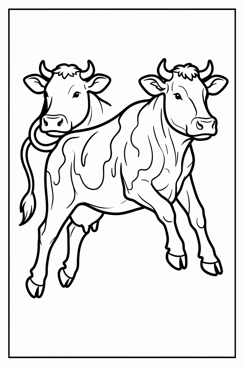 Desenhos de Vaca para Imprimir e Colorir