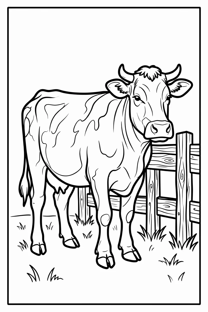 Desenhos de Vaca para Imprimir e Colorir