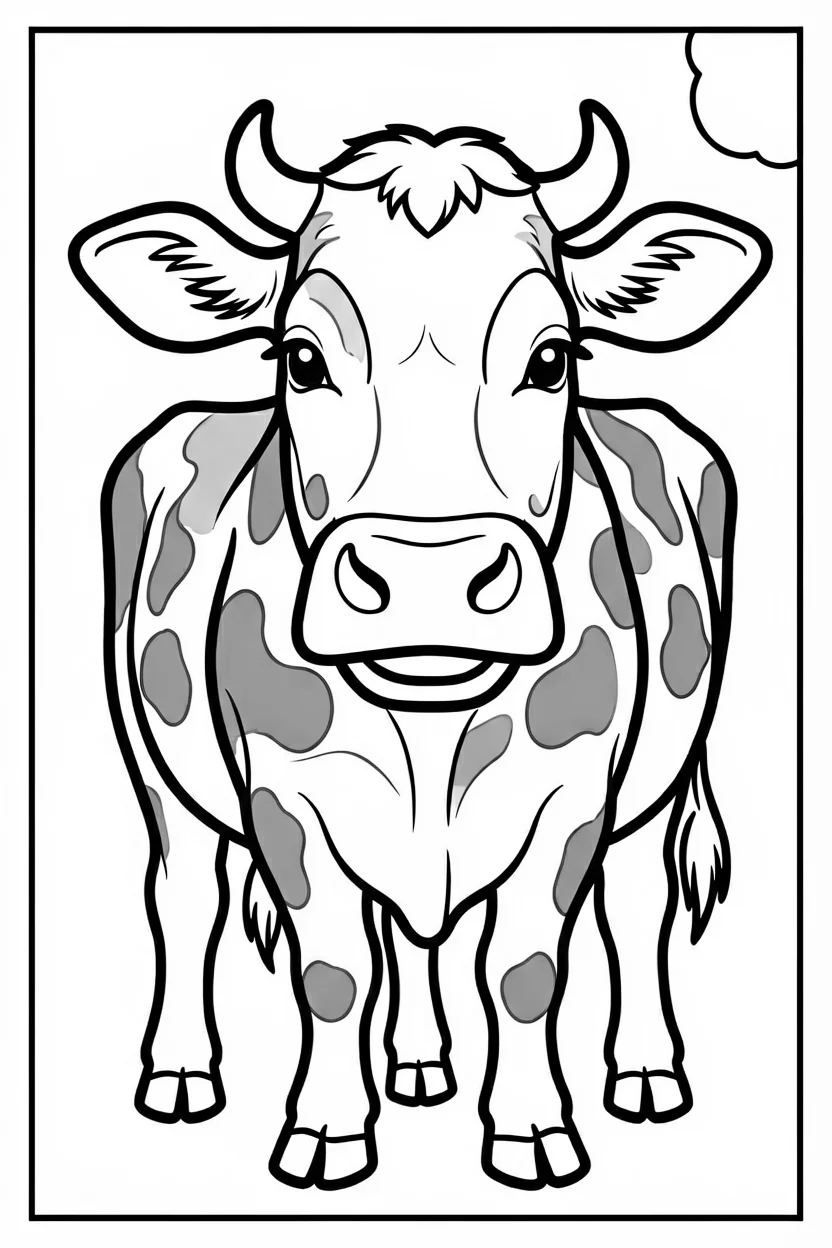 Desenhos de Vaca para Imprimir e Colorir