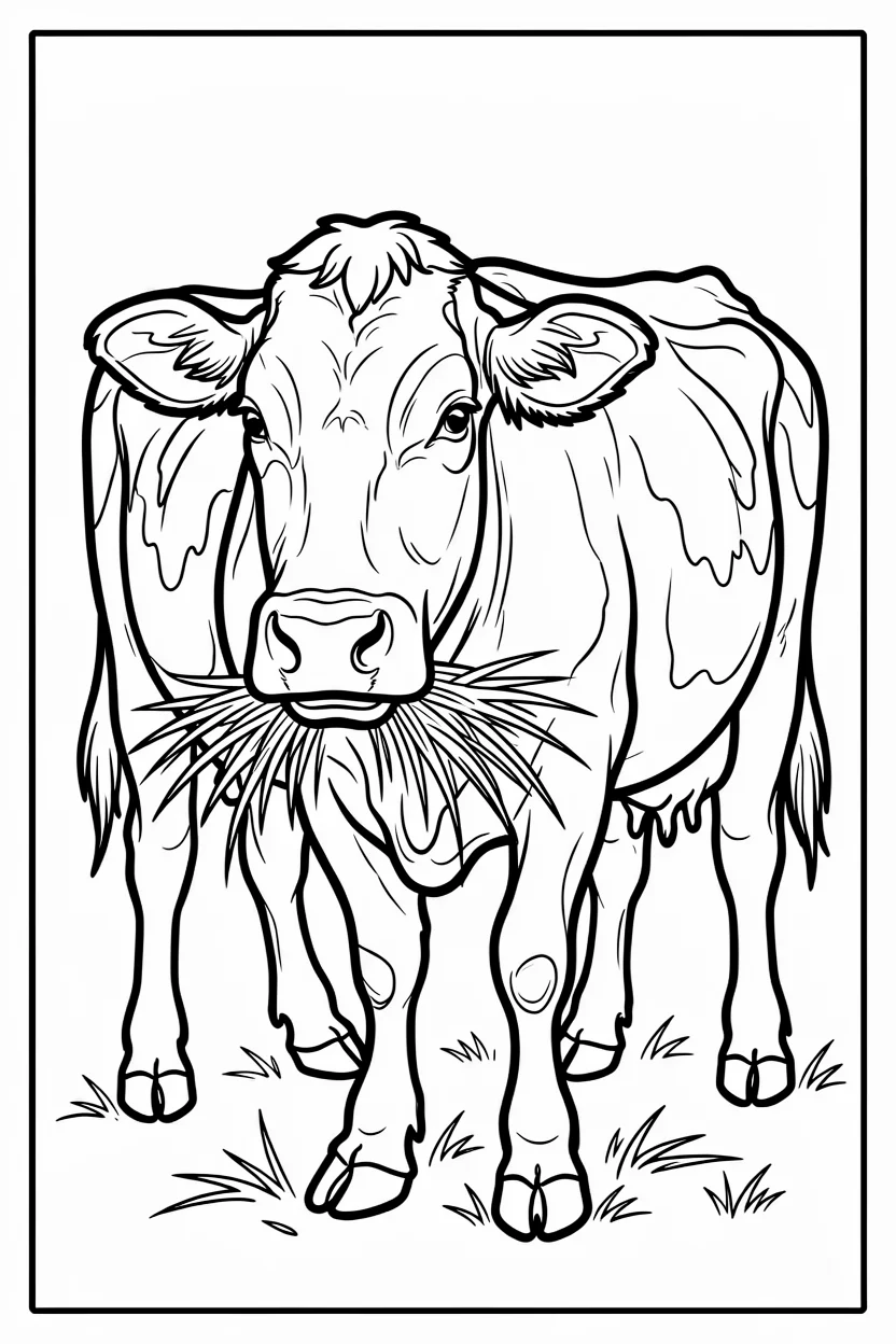 Desenhos de Vaca para Imprimir e Colorir