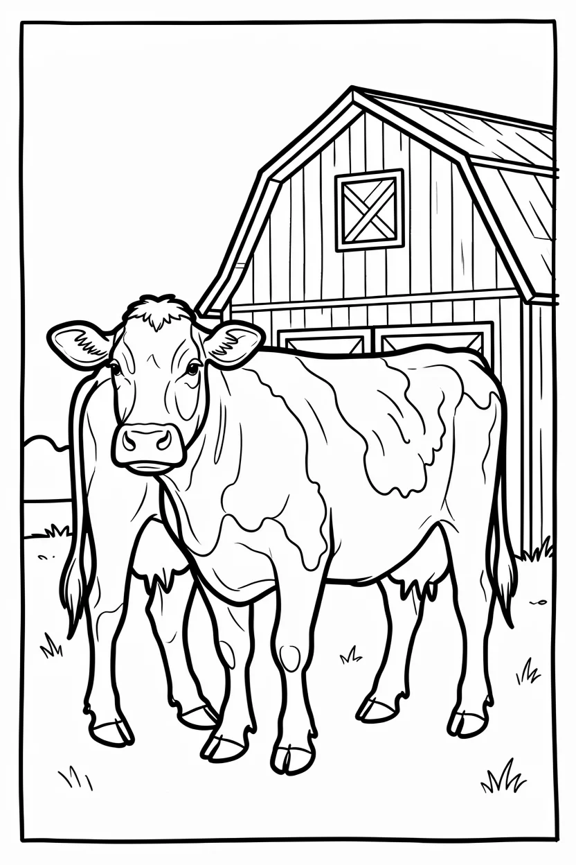 Desenhos de Vaca para Imprimir e Colorir