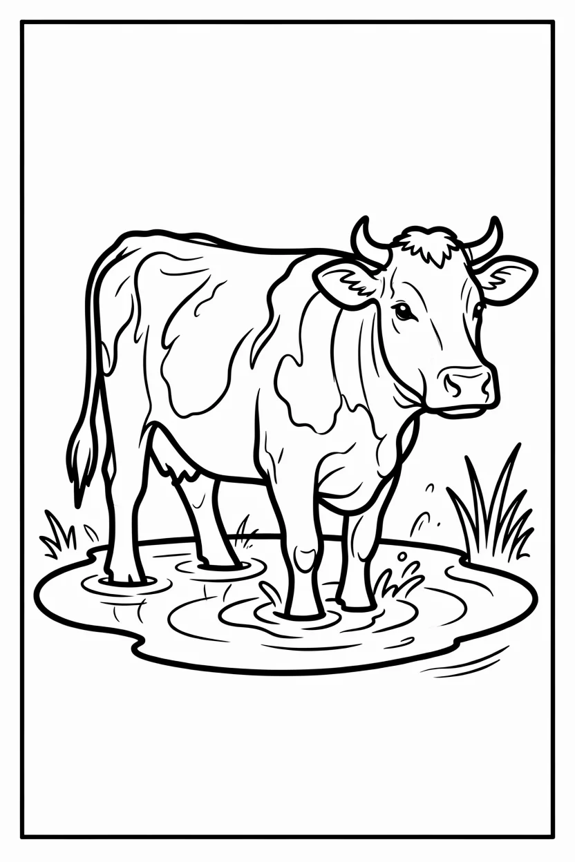 Desenhos de Vaca para Imprimir e Colorir