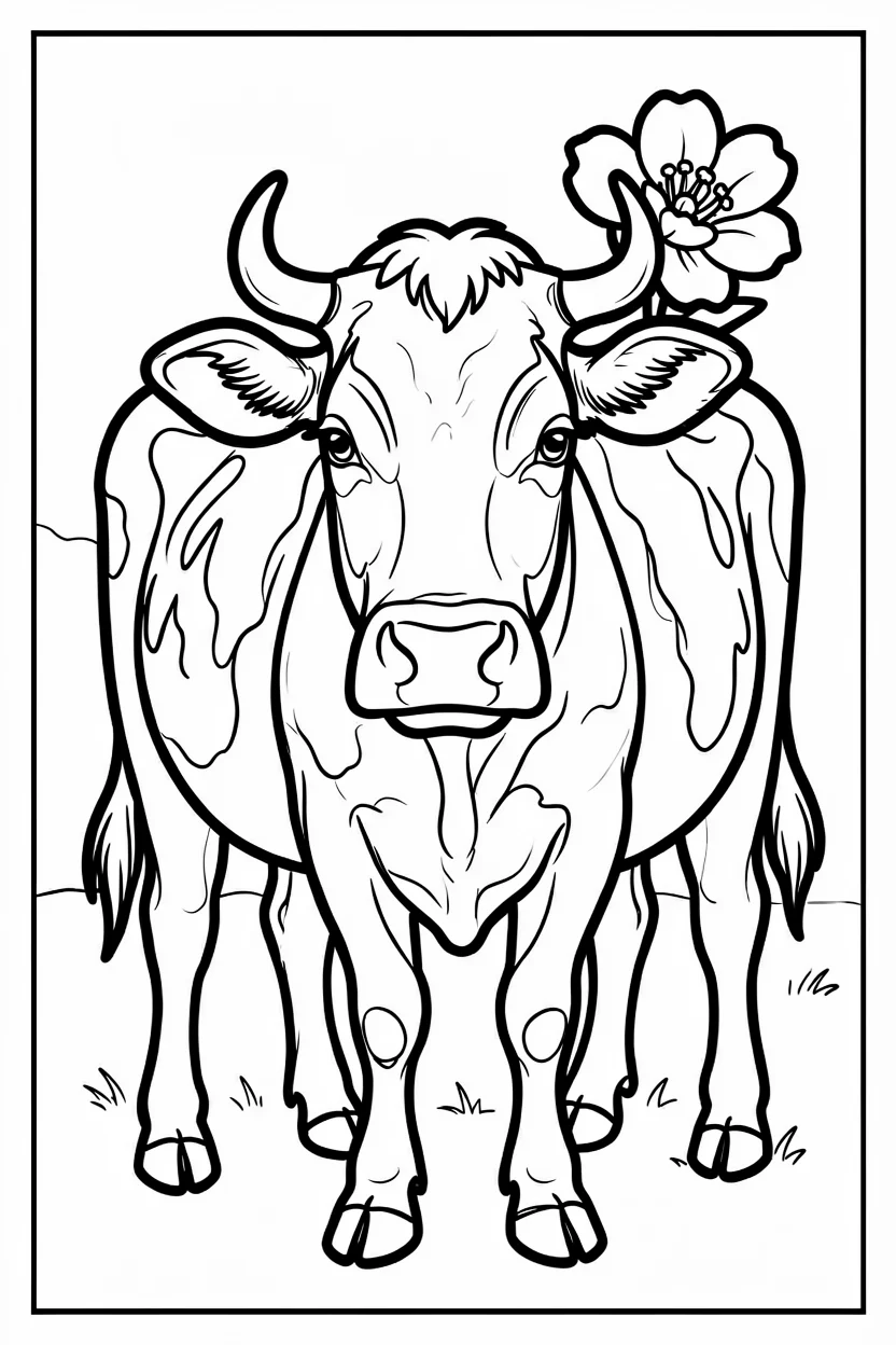 Desenhos de Vaca para Imprimir e Colorir
