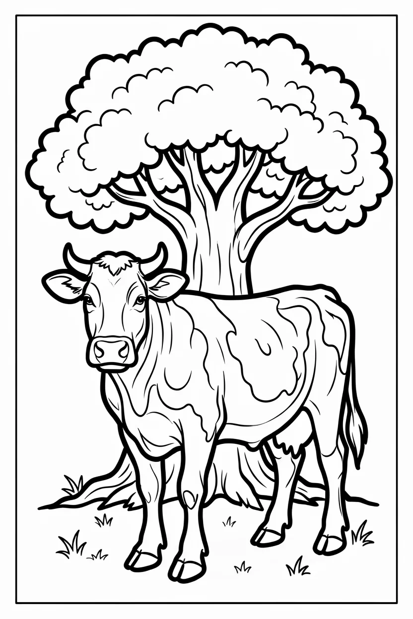 Desenhos de Vaca para Imprimir e Colorir