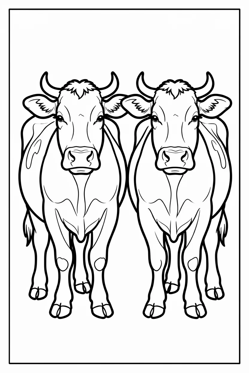 Desenhos de Vaca para Imprimir e Colorir
