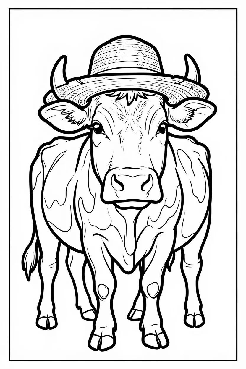 Desenhos de Vaca para Imprimir e Colorir