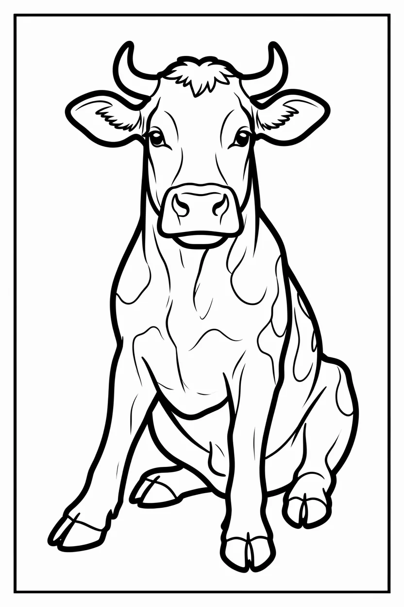 Desenhos de Vaca para Imprimir e Colorir