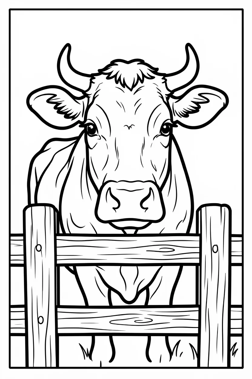 Desenhos de Vaca para Imprimir e Colorir