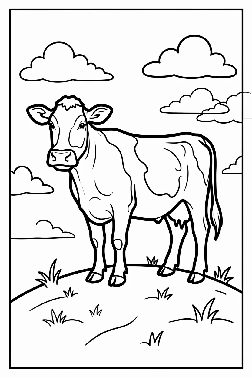 Desenhos de Vaca para Imprimir e Colorir