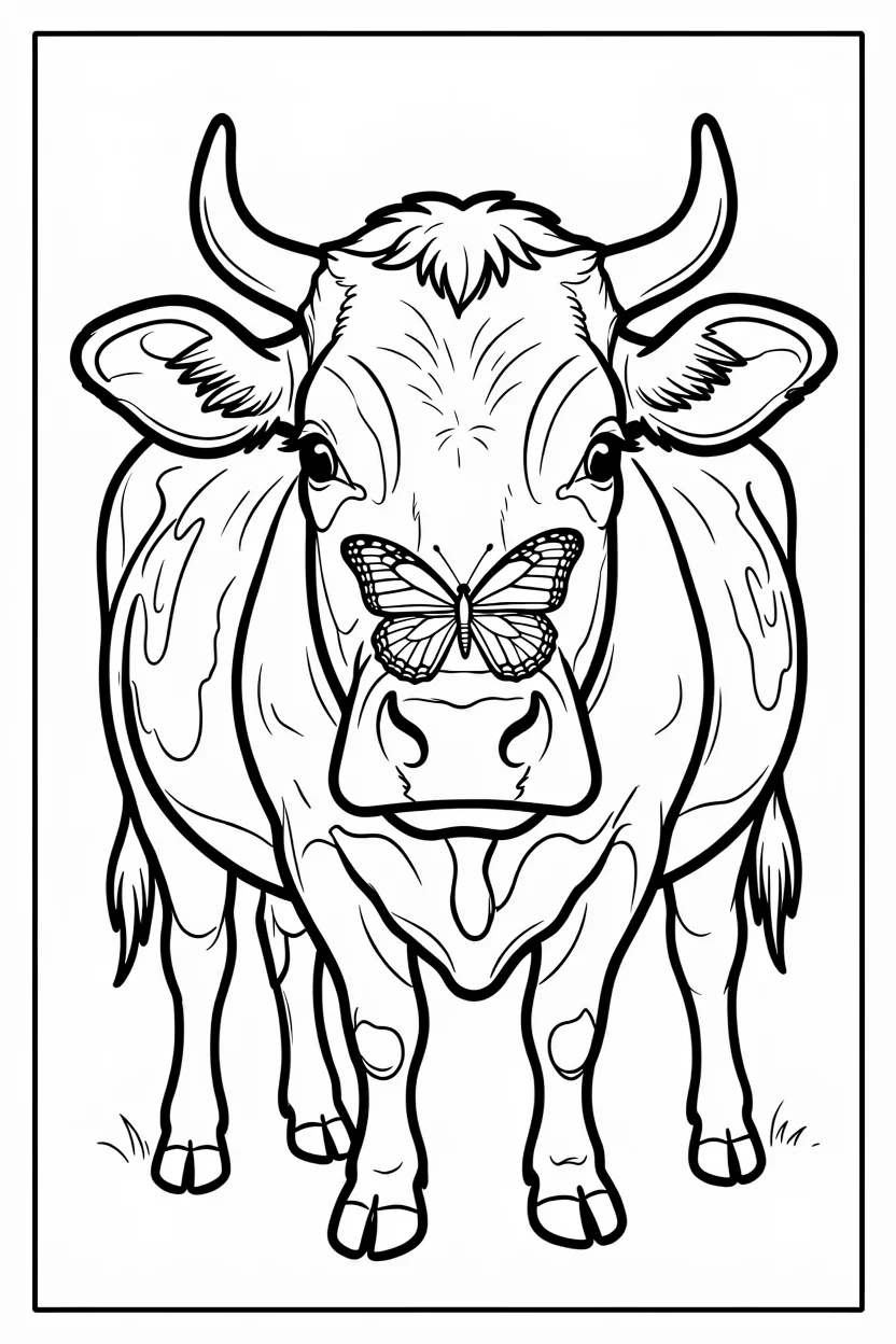 Desenhos de Vaca para Imprimir e Colorir