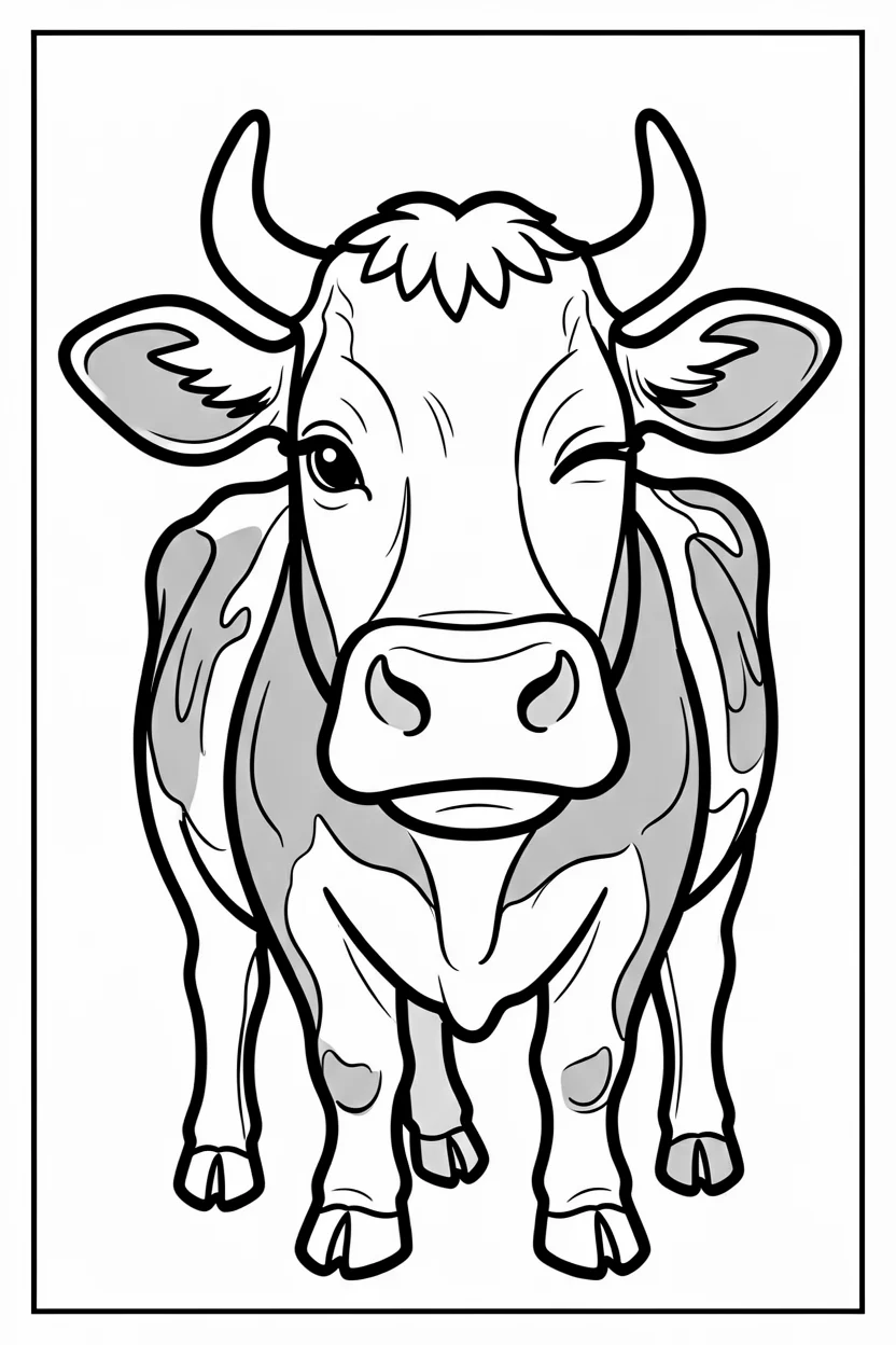 Desenhos de Vaca para Imprimir e Colorir