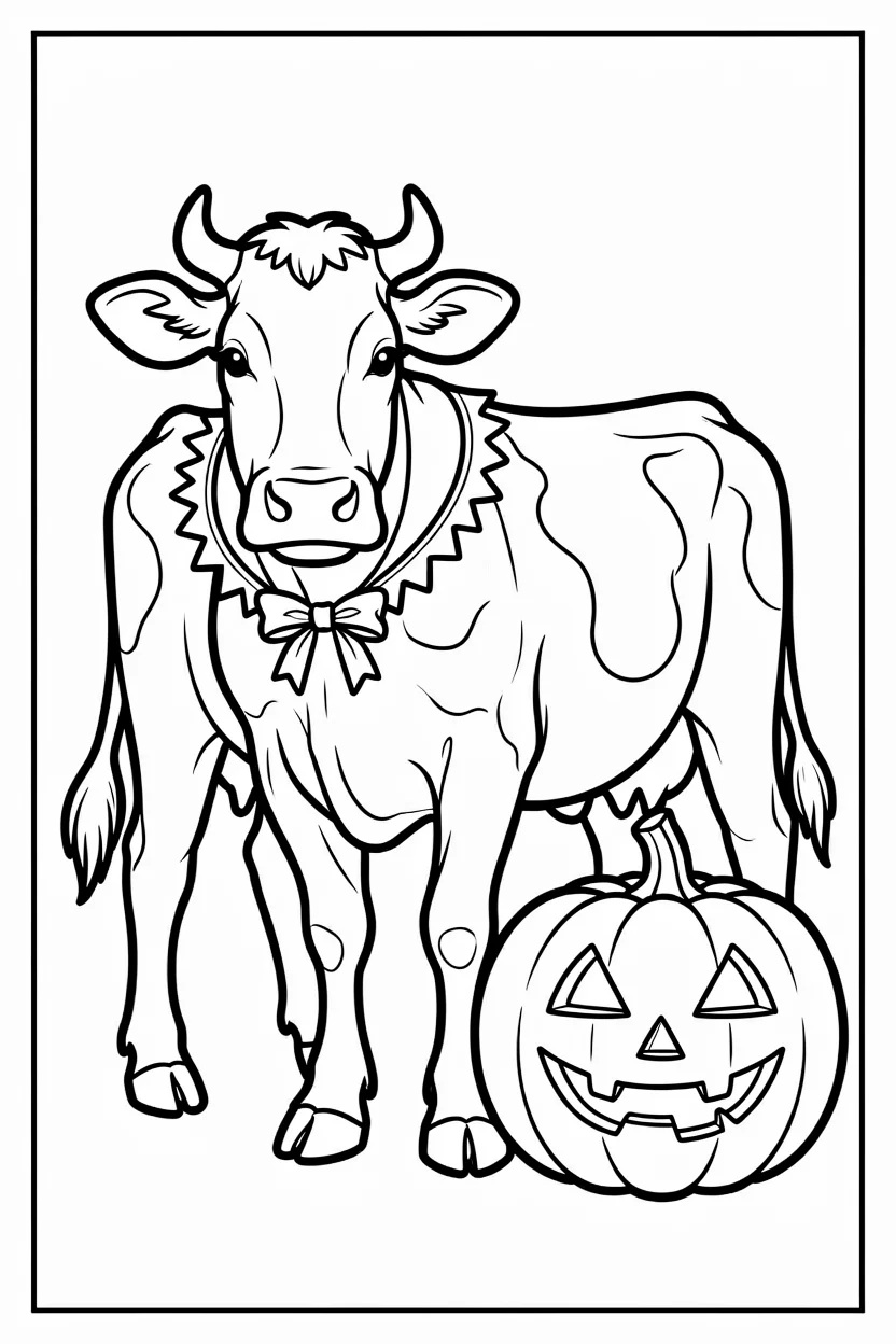 Desenhos de Vaca para Imprimir e Colorir