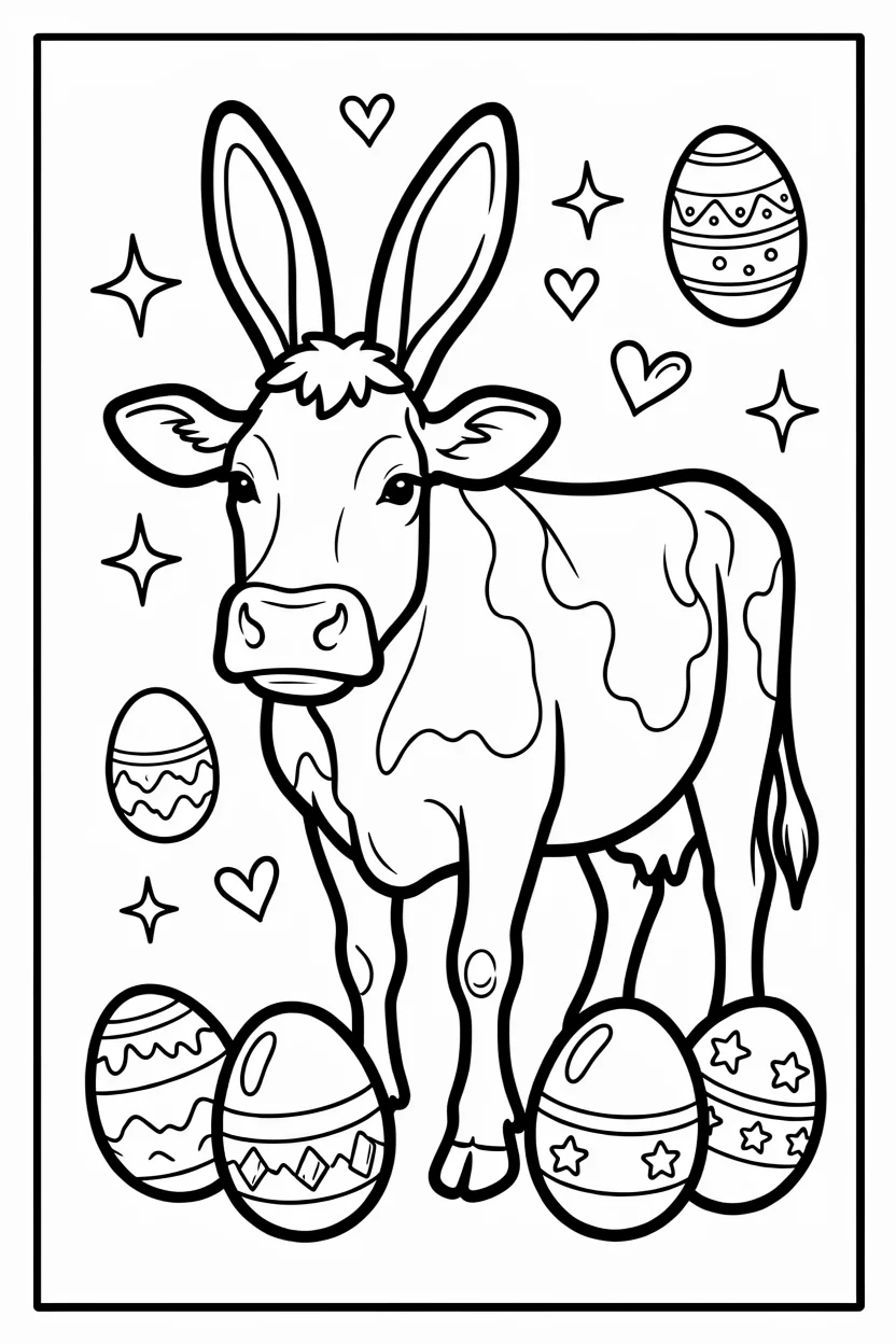 Desenhos de Vaca para Imprimir e Colorir