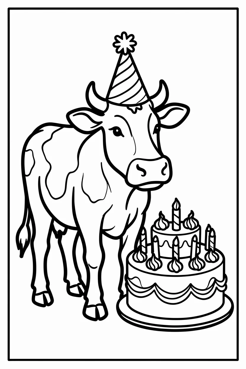 Desenhos de Vaca para Imprimir e Colorir