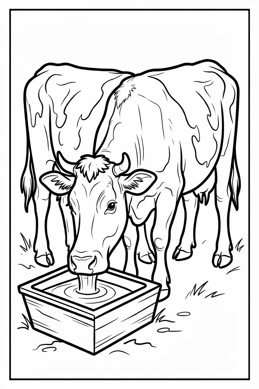 Desenhos de Vaca para Imprimir e Colorir