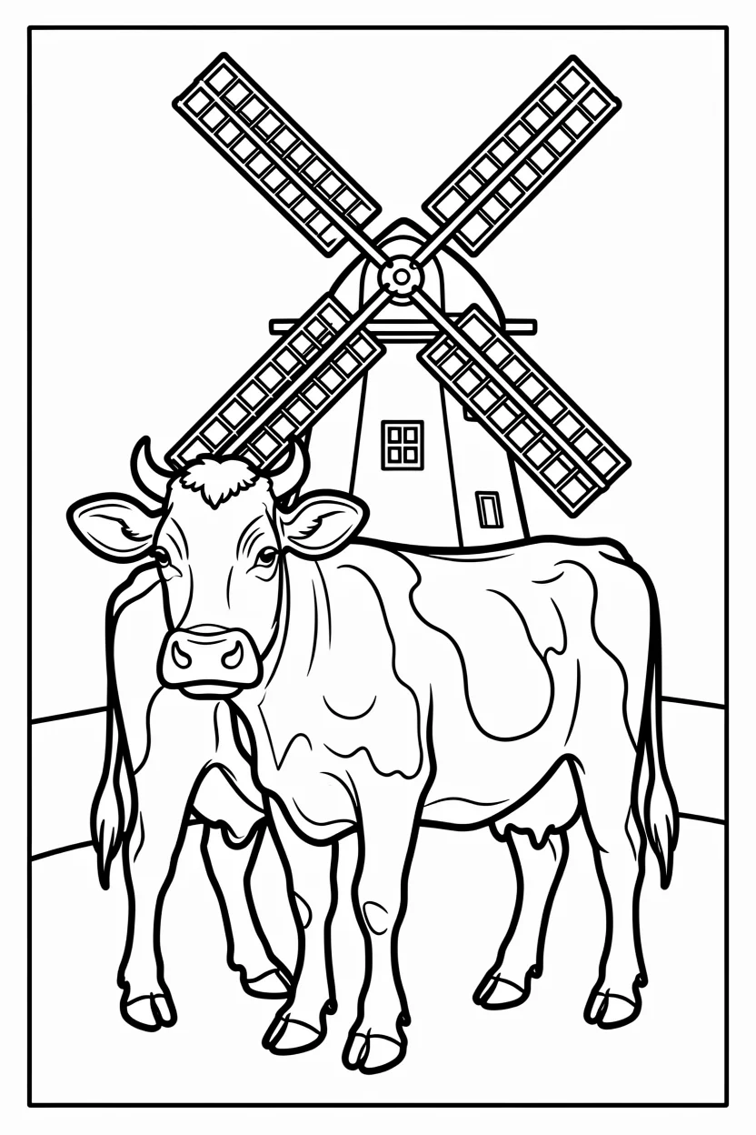 Desenhos de Vaca para Imprimir e Colorir
