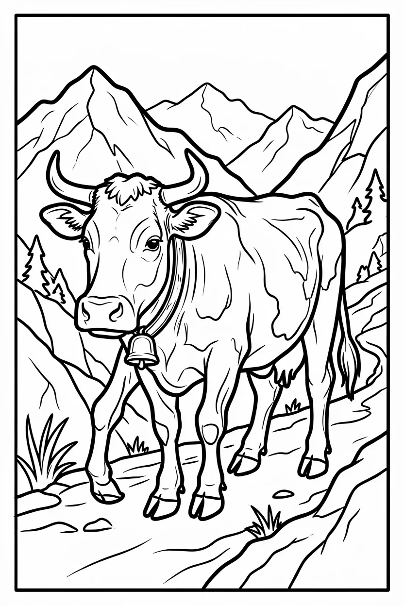 Desenhos de Vaca para Imprimir e Colorir