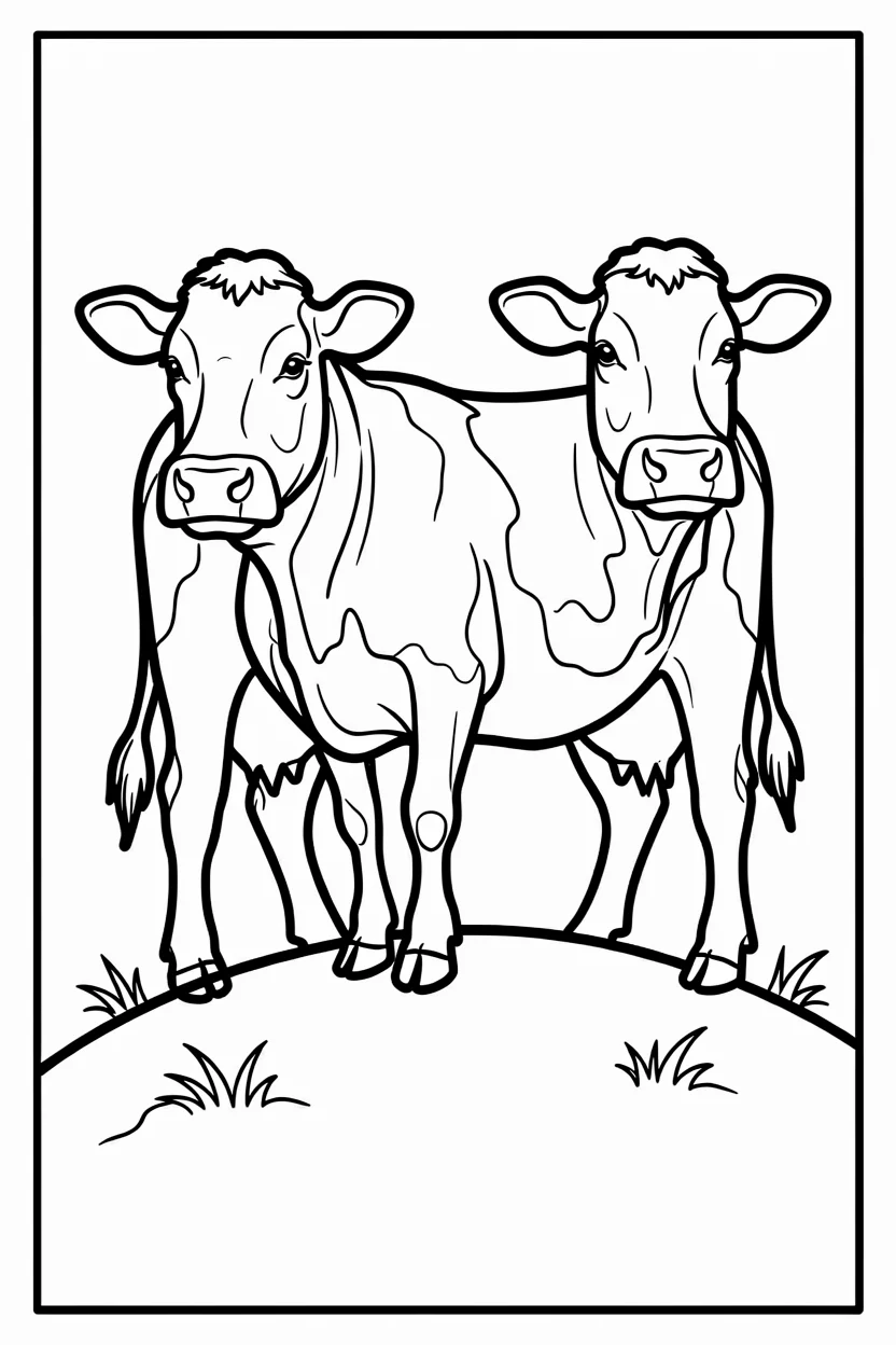 Desenhos de Vaca para Imprimir e Colorir