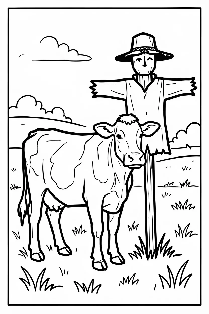 Desenhos de Vaca para Imprimir e Colorir