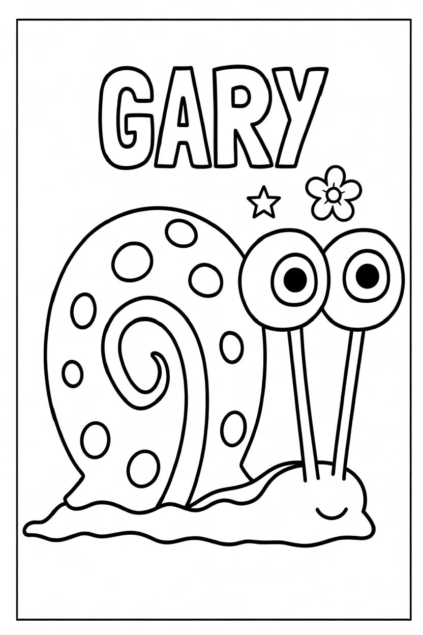 Desenho do Gary Para Imprimir e Colorir