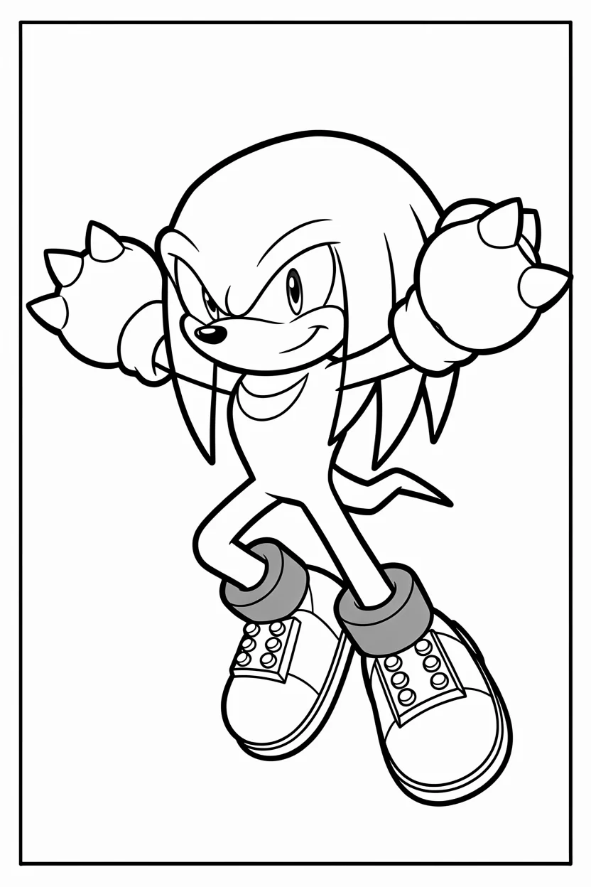 Desenhos do Knuckles para Imprimir e Colorir