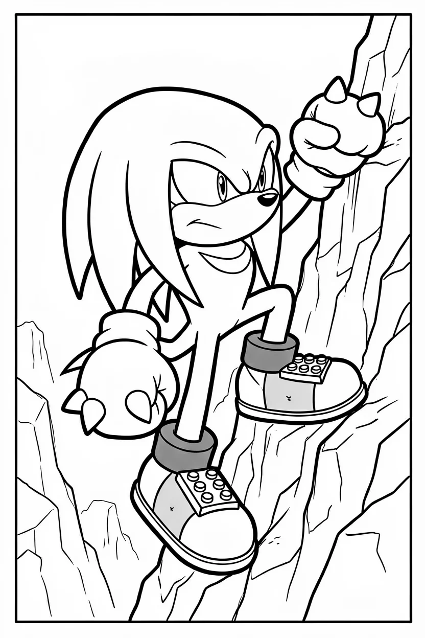 Desenhos do Knuckles para Imprimir e Colorir