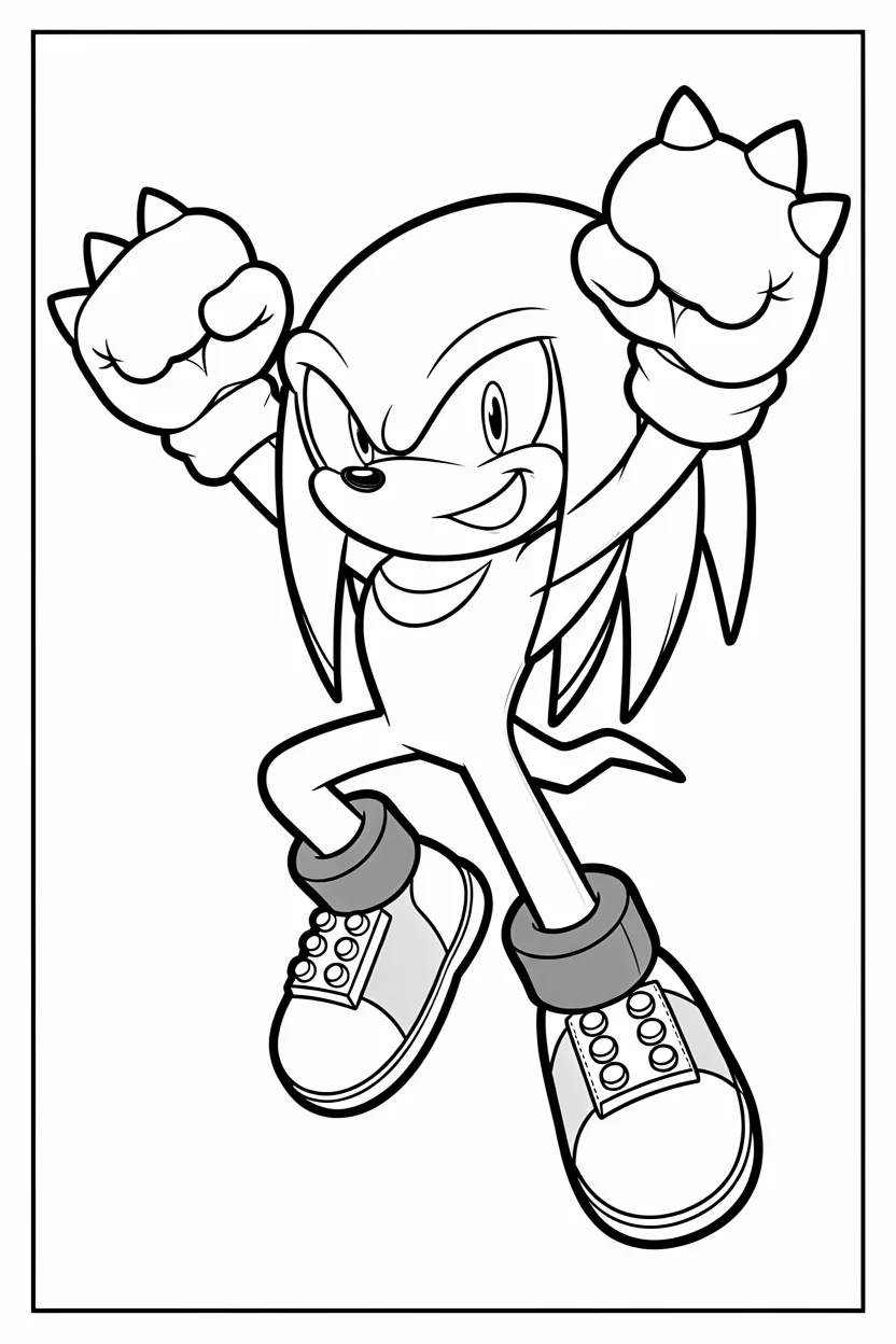 Desenhos do Knuckles para Imprimir e Colorir
